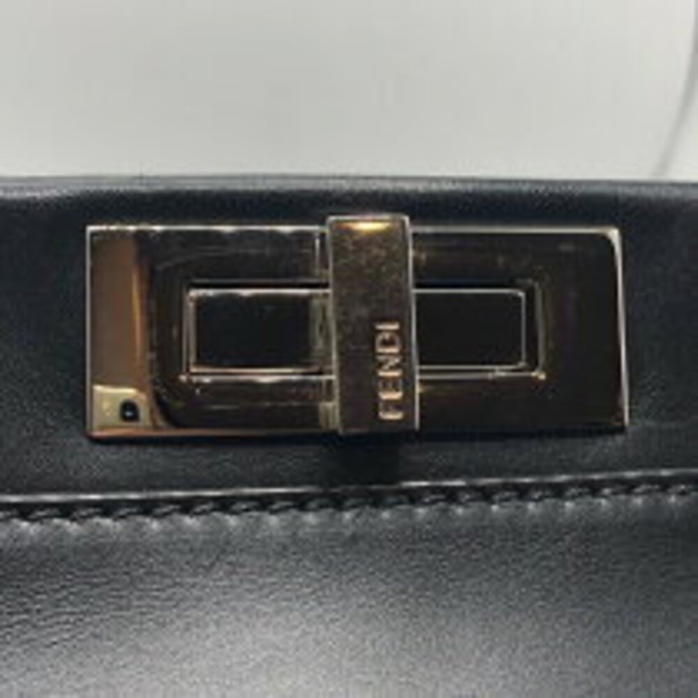 Fendi Peekaboo Bugs Regular Black Leather Shoulder Bag - Picture 7 of 11